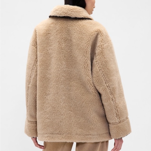 Gap x Sandy Liang Reversible Vegan Leather Sherpa Jacket XXS/XS - Picture 4 of 7